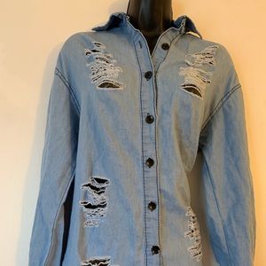 Ripped Jean Dress
